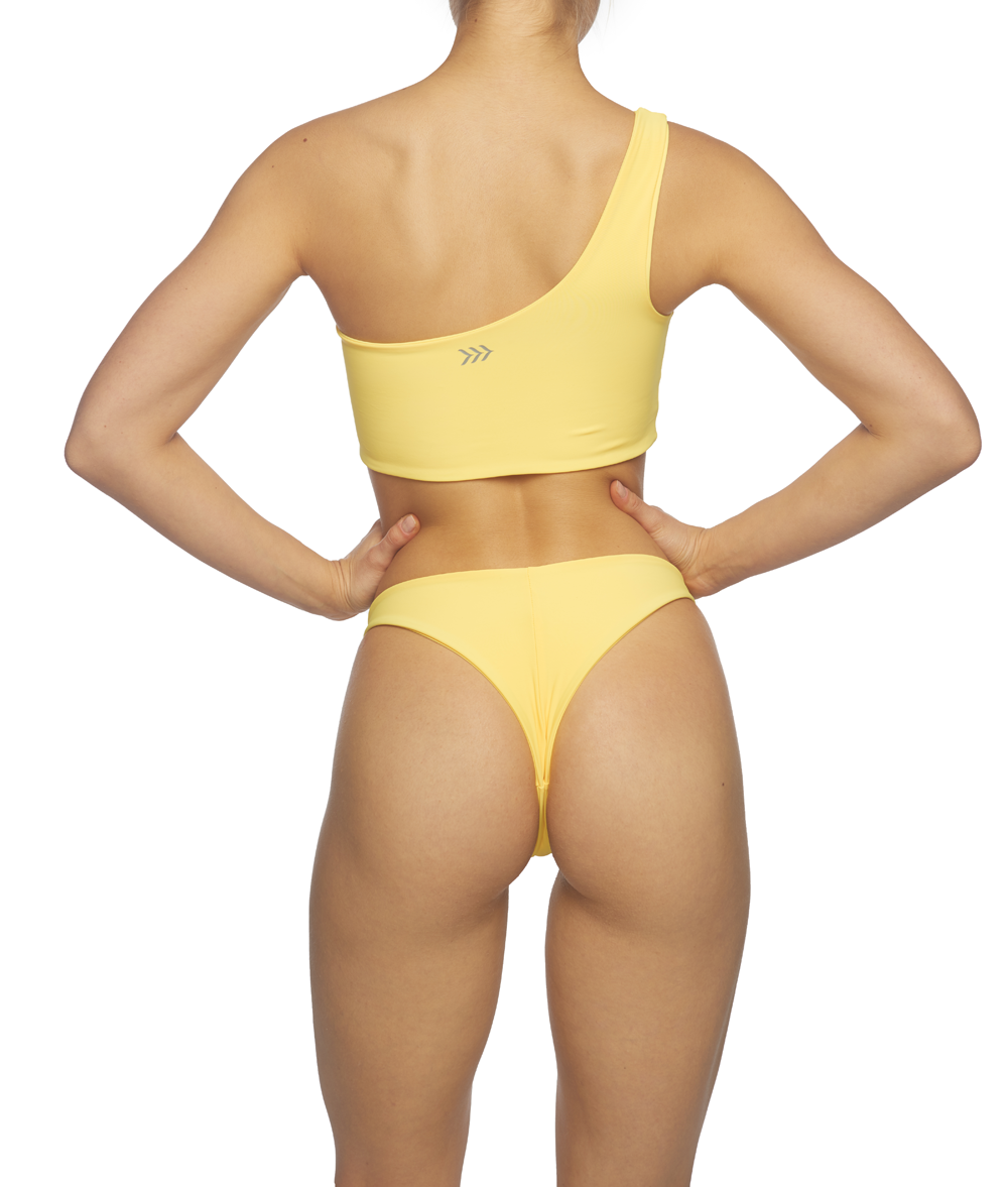 Sun-Kissed, One Shoulder Bikini - Yellow