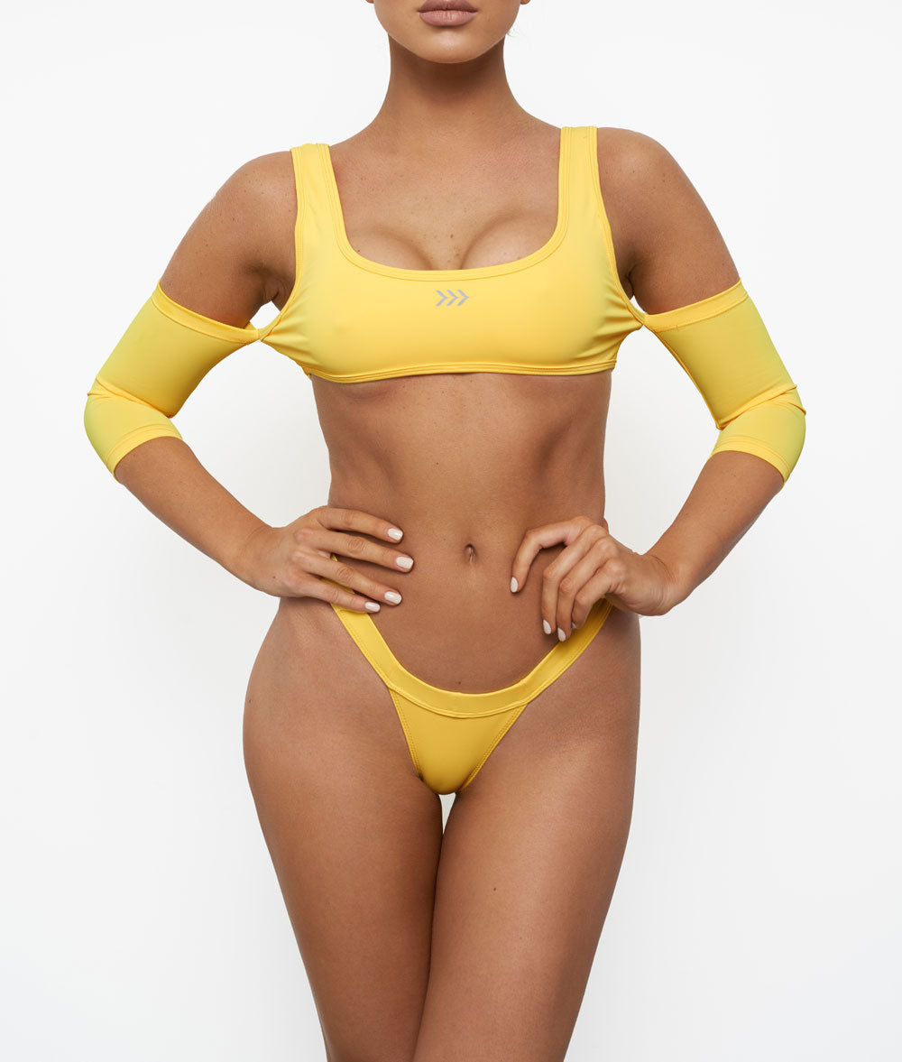 Ora, Sleeved Bikini - Yellow