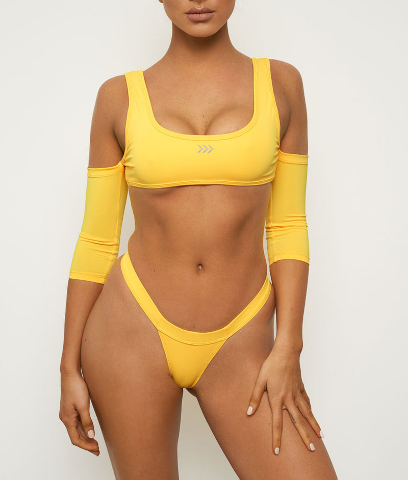 Ora, Sleeved Bikini - Yellow